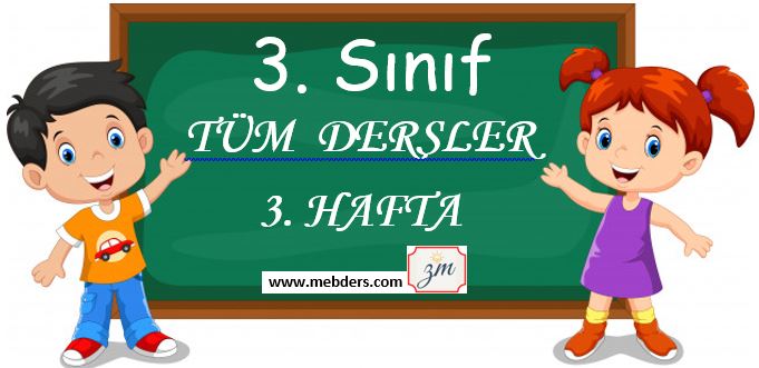 3. Sınıf 3. Hafta Etkinlik Paketi ( 20-24 Eylül)